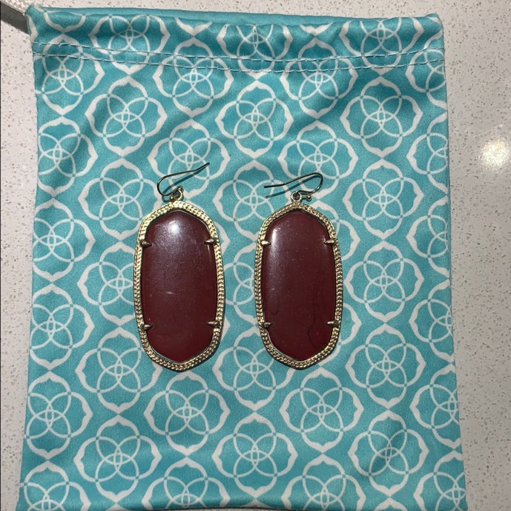 Dark red Kendra Scott Danielle earrings